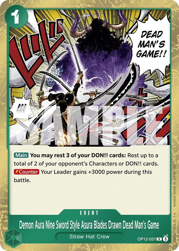 #0037 - Demon Aura Nine Sword Style Asura Blades Drawn Dead Man's Game OP12