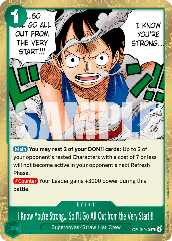 #0040 - I Know You're Strong... So I'll Go All Out from the Very Start!!! OP13