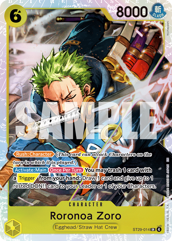 Sample card Image for Roronoa Zoro