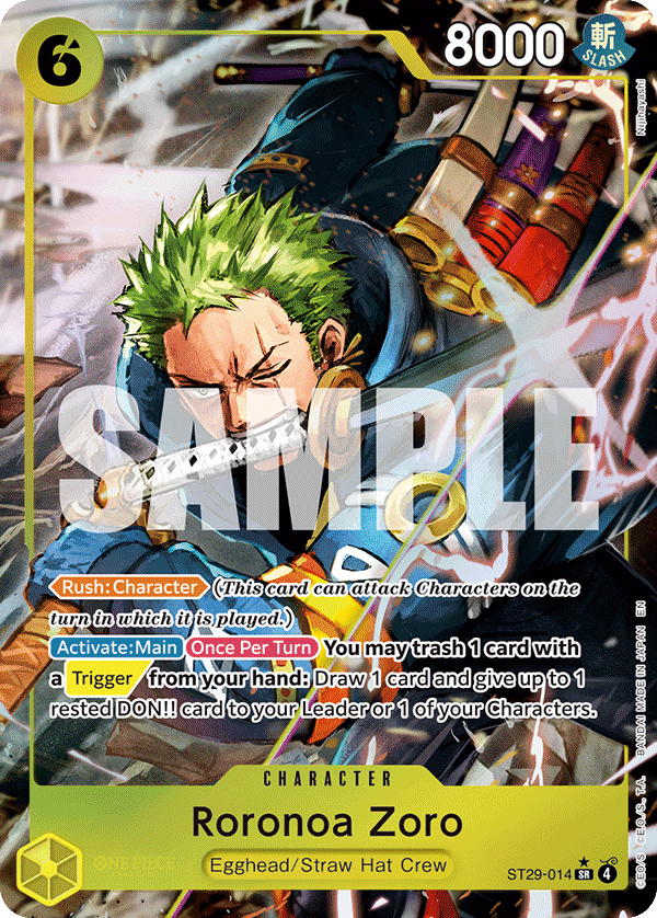 Sample card Image for Roronoa Zoro (Full Art)