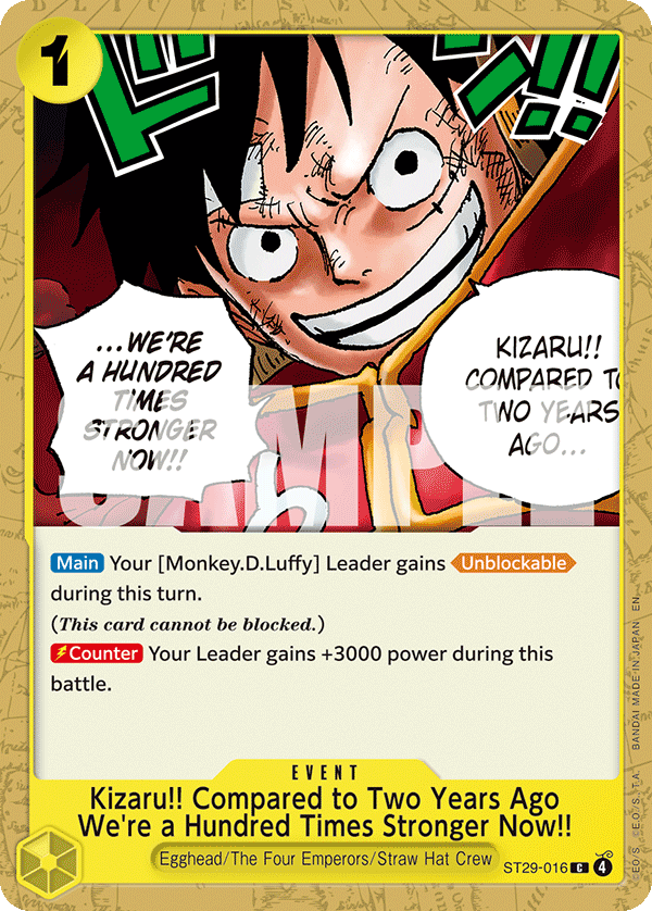 Sample card Image for Kizaru!! Compared to Two Years Ago We're a Hundred Times Stronger Now!!